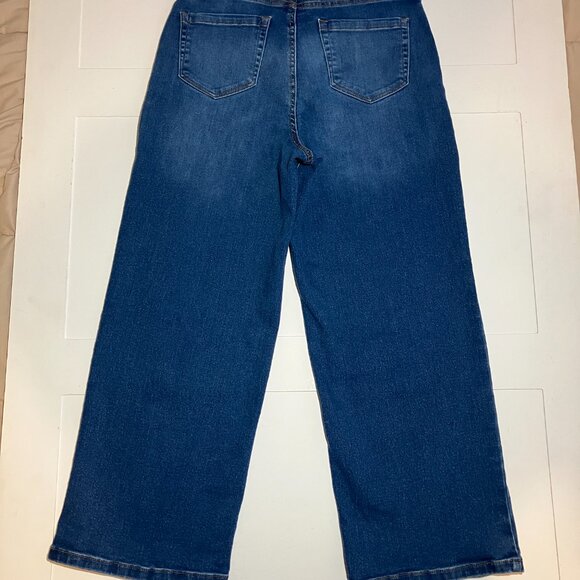 Jones New York Lexington Wide Leg Crop Jeans Womens Size 4 | High Rise Denim - Picture 4 of 10